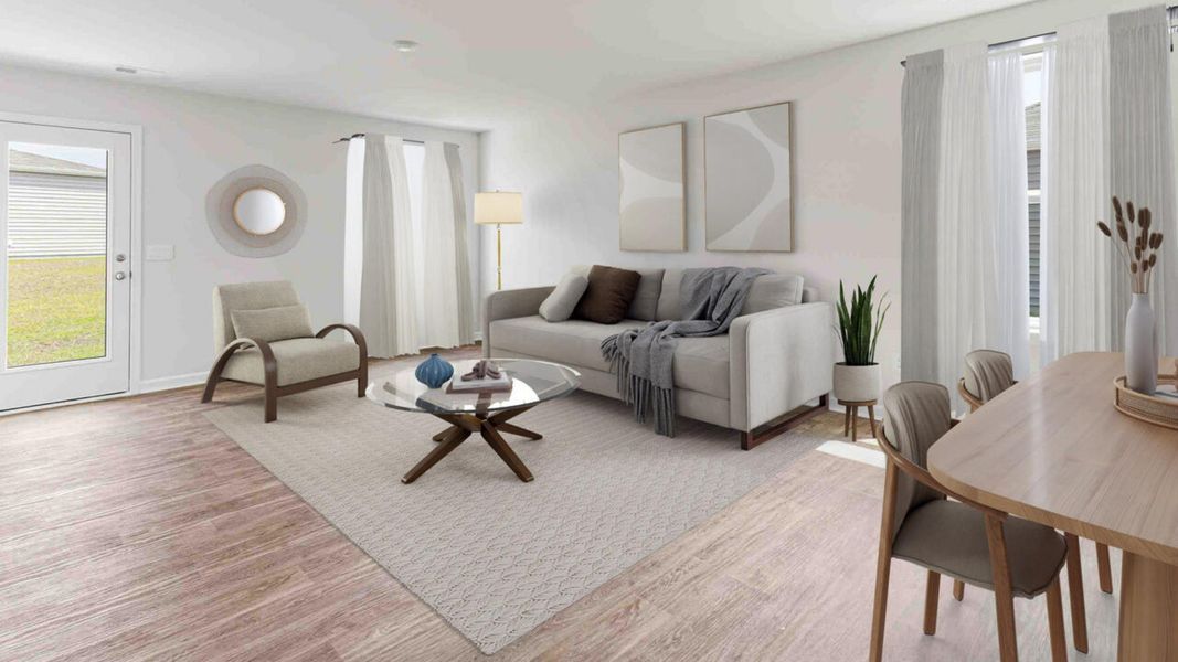 Representative furnished interior of a home built from the Devon by D.R. Horton in Eagle Creek, Bolivia (Image 4).