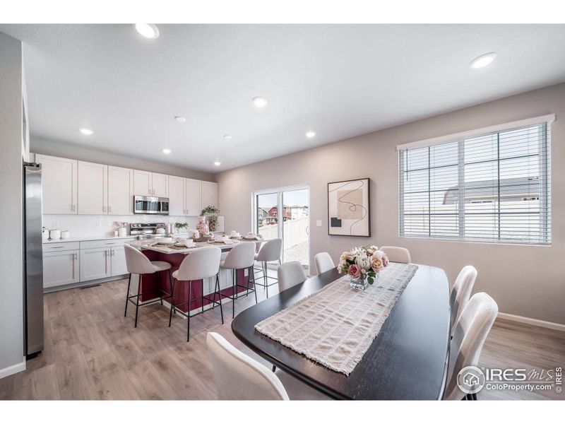 Furnished interior view inside a new home in Thompson River Ranch, Johnstown (Image 12).