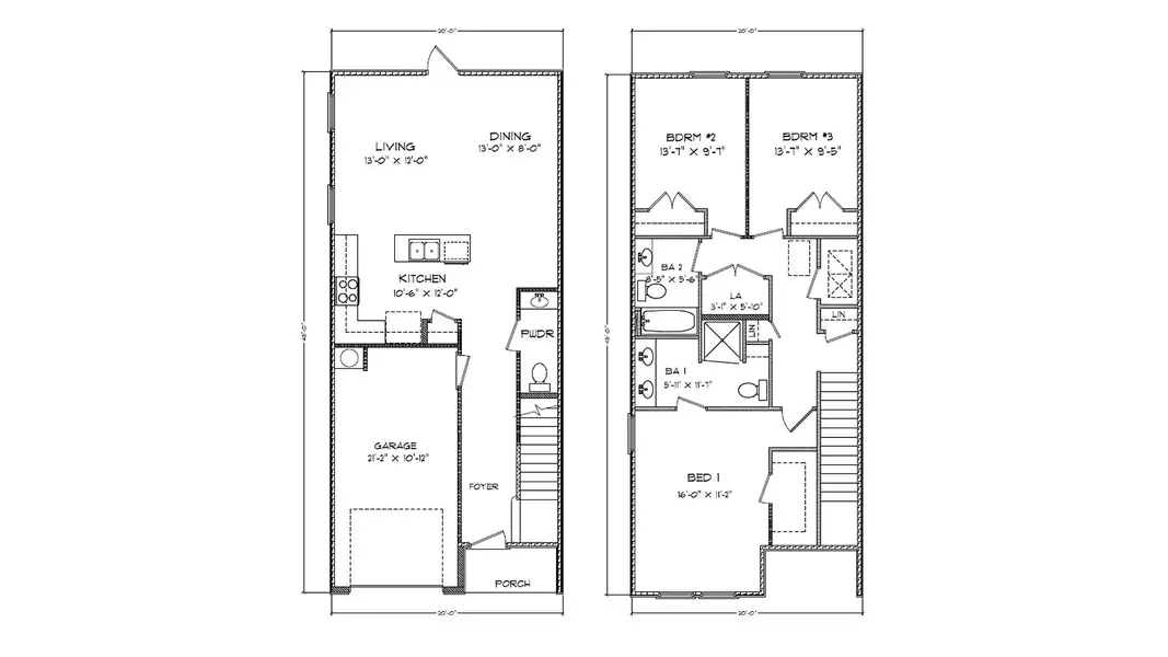 2D floor plan layout of this home in Bayside at Ward Creek, Panama City Beach, FL (Image 3).