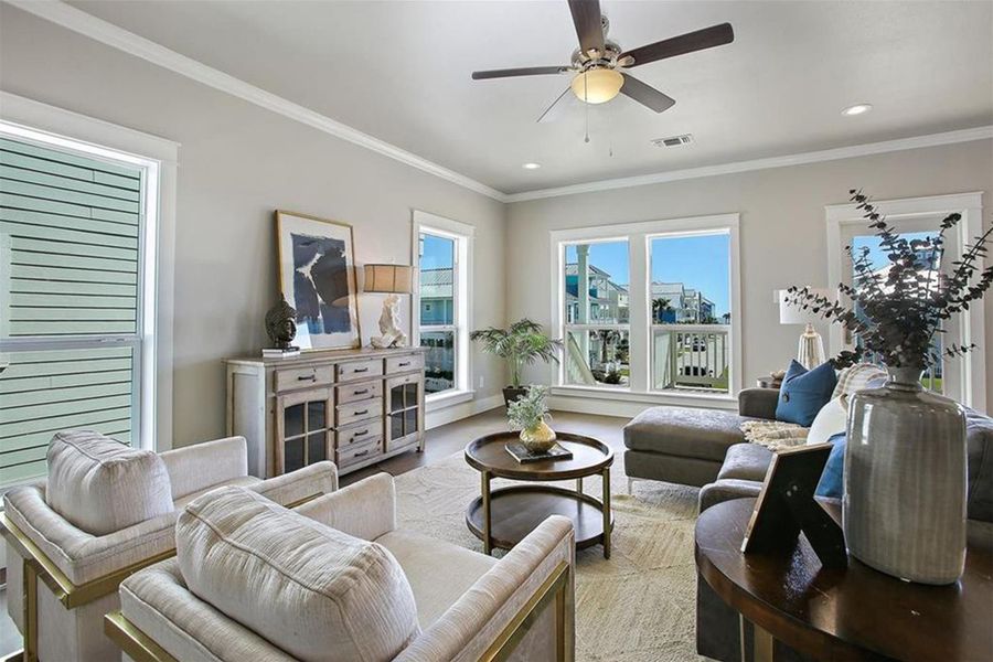 Furnished interior view inside a new home in , Galveston (Image 11).