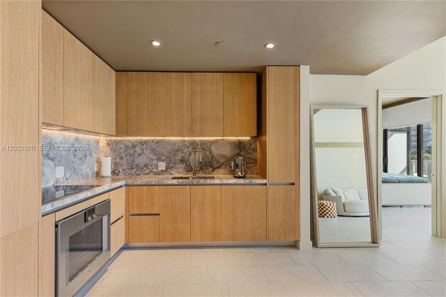 Furnished interior view inside a new home in Five Park, Miami Beach (Image 14).