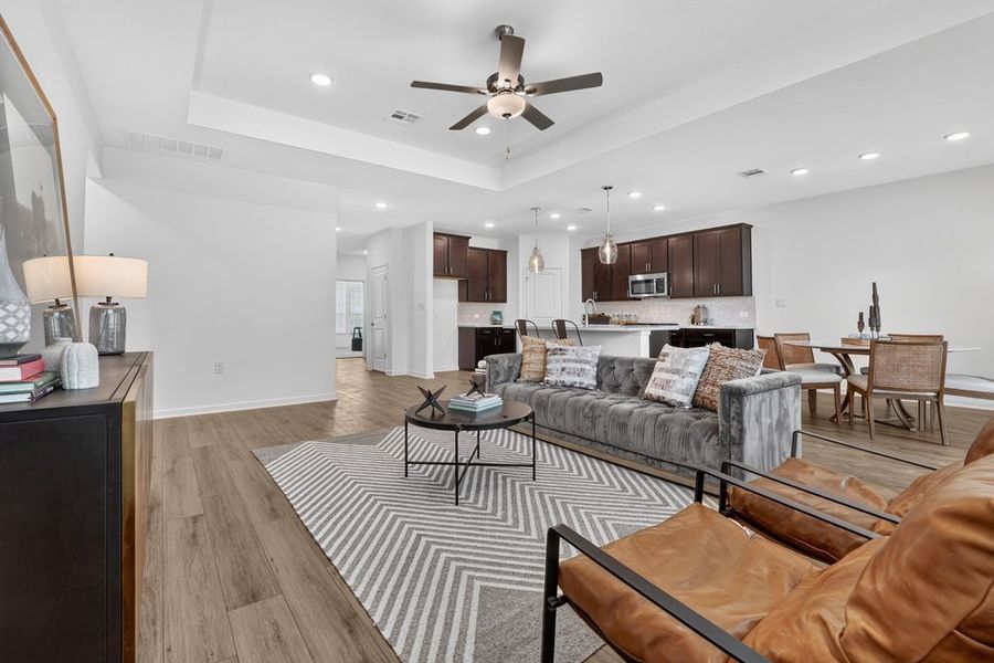 Furnished interior view inside a new home in Lisso, Pflugerville (Image 16). Furnished interior view inside a new home in Lisso, Pflugerville (Image 16).