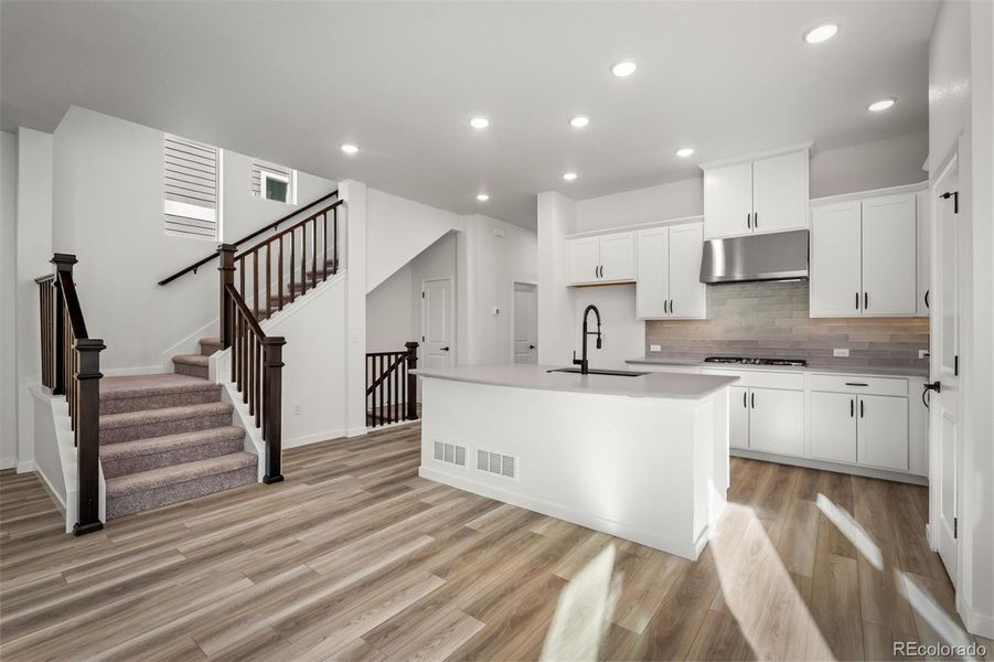 Furnished interior view inside a new home in Revel Crossing at Wolf Ranch – The Outlook Collection, Colorado Springs (Image 5).
