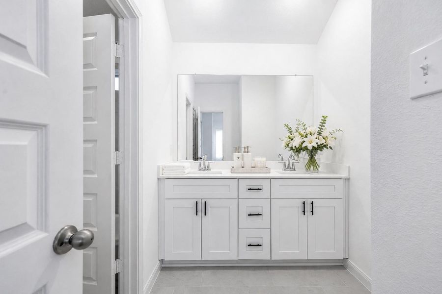Virtually staged guest bathroom Virtually staged guest bathroom