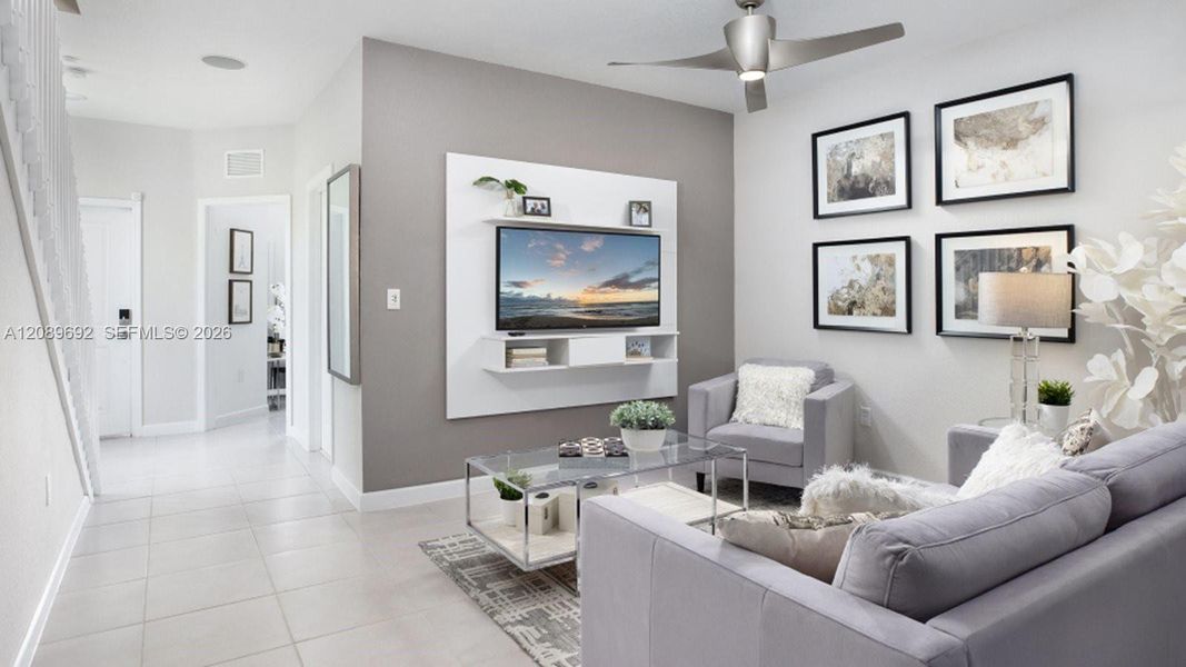Furnished interior view inside a new home in Altamira, Homestead (Image 3).