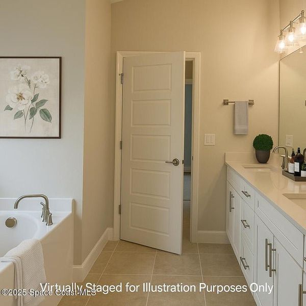 Furnished interior view inside a new home in Courtyard at Waterstone, Palm Bay (Image 13). Furnished interior view inside a new home in Courtyard at Waterstone, Palm Bay (Image 13).