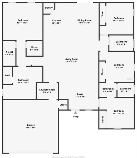 2D floor plan layout of this home in , Ocala, FL (Image 3).