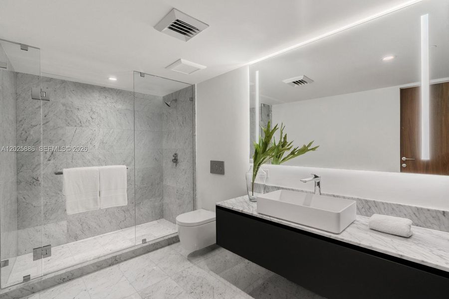 Furnished interior view inside a new home in , Miami (Image 33).