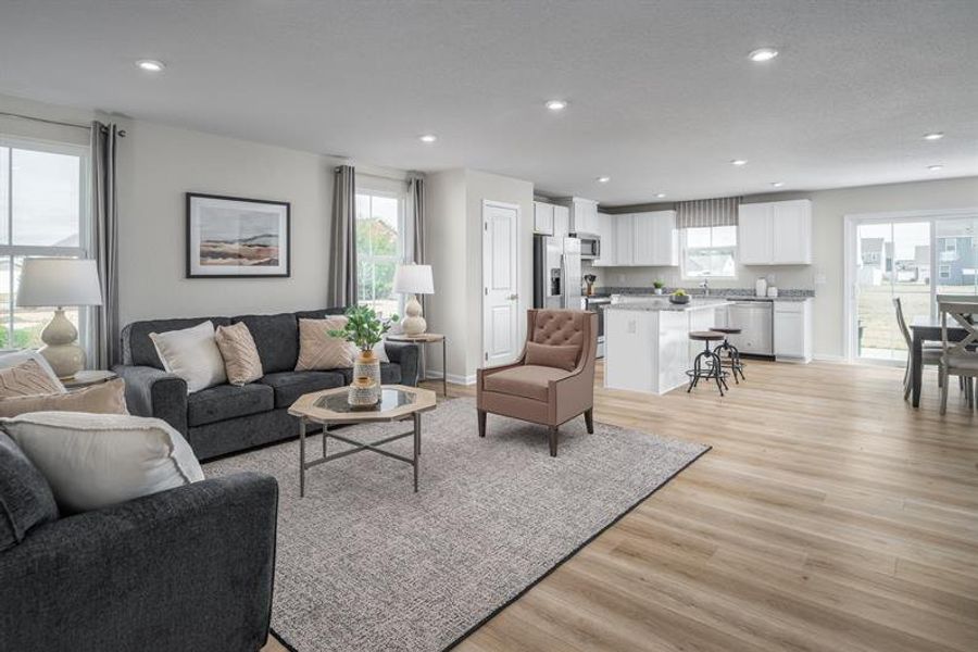 Representative furnished interior of a home built from the Tupelo by Ryan Homes in Gibson Grove, Laurens (Image 4).
