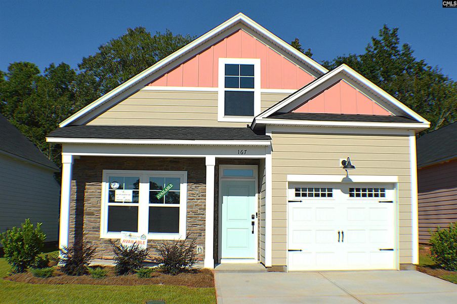 Front exterior of a new home in Bickley Station, Irmo, SC, highlighting curb appeal (Image 2).