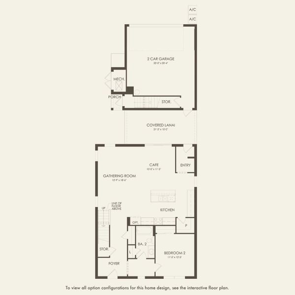 2D floor plan layout for the Mabel II by Pulte Homes in Lakehaven Estates, Clermont, FL (Image 3).