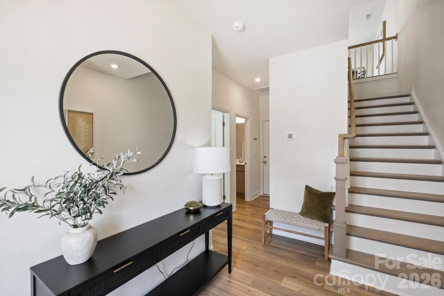 Furnished interior view inside a new home in The Townes of Cotswold, Charlotte (Image 14).