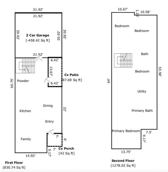 Visualize your future home with this comprehensive floor plan, highlighting ample living spaces and practical layouts.