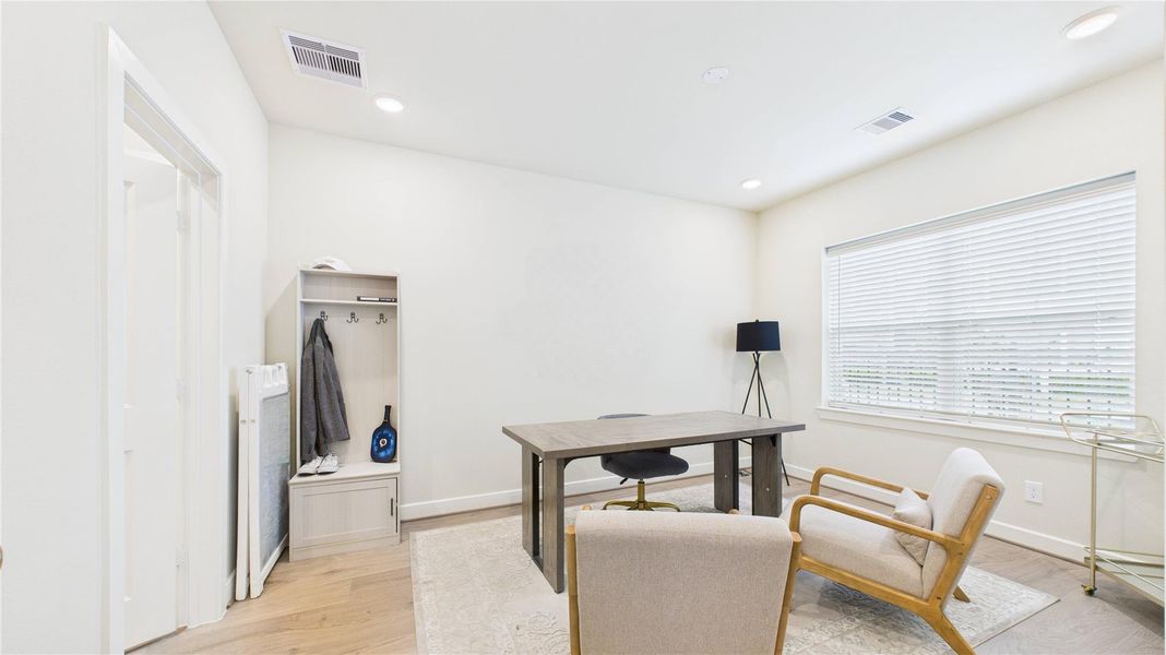 Furnished interior view inside a new home in White Oak Station, Houston (Image 5). Furnished interior view inside a new home in White Oak Station, Houston (Image 5).