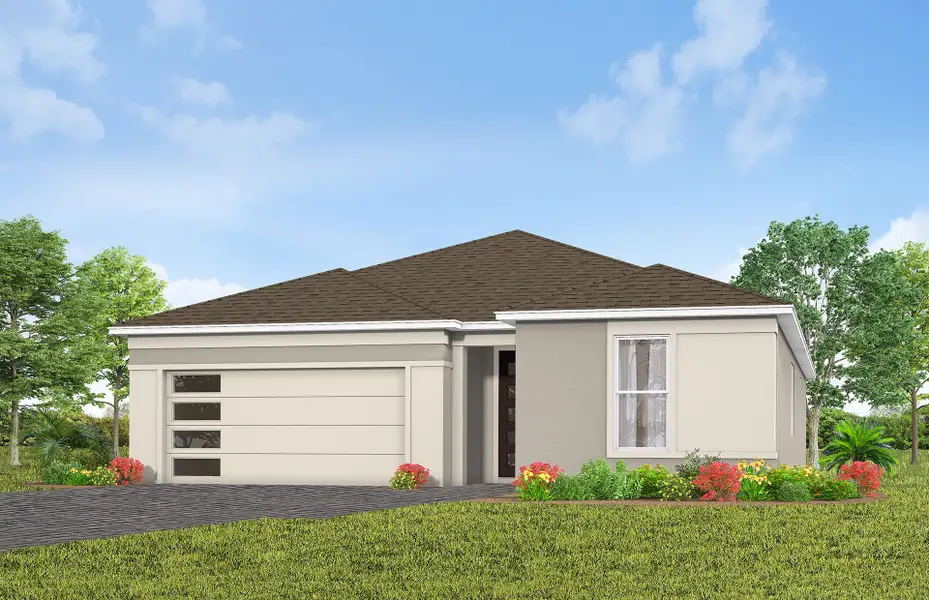 Front exterior of a home in the Del Webb Lakehaven community, located in Clermont, FL (Image 3).