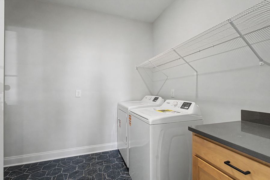 Carothers Farms Town Center Homes (Condos) Laundry Room with Full Size Washer and Dryer