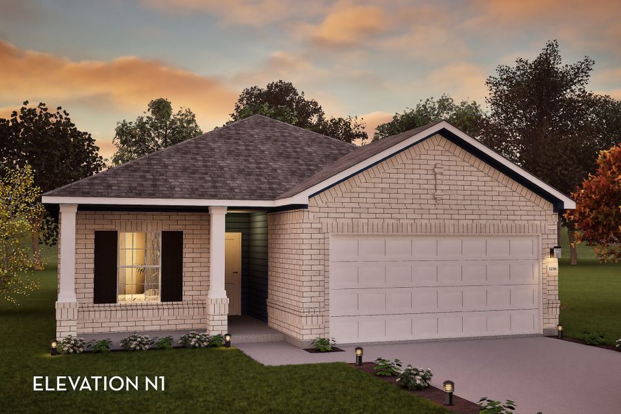 Representative exterior photo of a completed home built from the Frio by CastleRock Communities in Tabor Ranch, Ponder, TX (Image 14). Representative exterior photo of a completed home built from the Frio by CastleRock Communities in Tabor Ranch, Ponder, TX (Image 14).