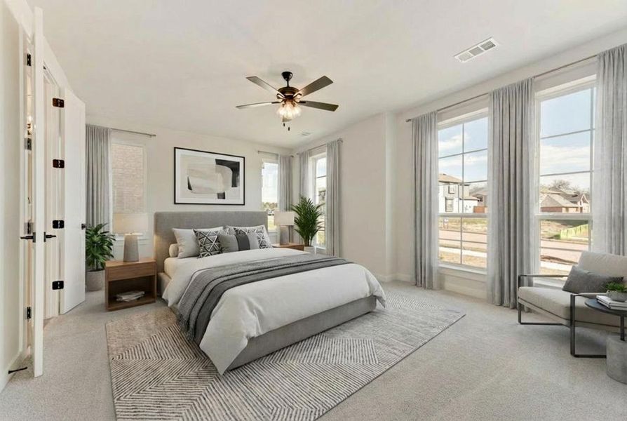 Furnished interior view inside a new home in Trails at Cottonwood Creek, Rowlett (Image 11).