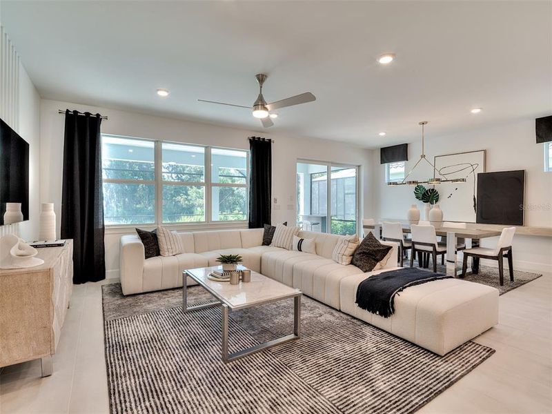 Furnished interior view inside a new home in Shores at Stillwater, Englewood (Image 10). Furnished interior view inside a new home in Shores at Stillwater, Englewood (Image 10).