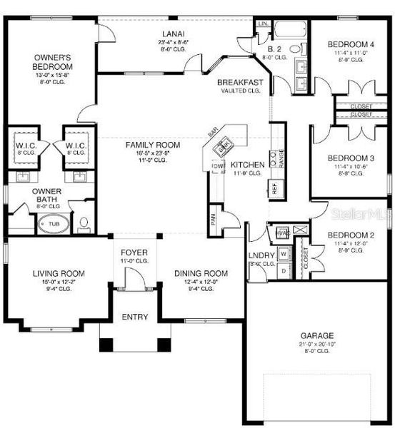 2D floor plan layout of this home in Rotonda, Rotonda West, FL (Image 3). 2D floor plan layout of this home in Rotonda, Rotonda West, FL (Image 3).