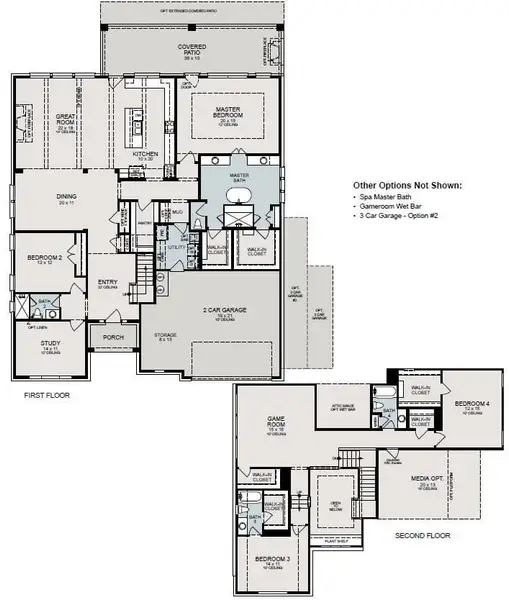 Rosedale Floor Plan Layout Stewarts Forest Conroe | Sitterle Homes Rosedale Floor Plan Layout Stewarts Forest Conroe | Sitterle Homes