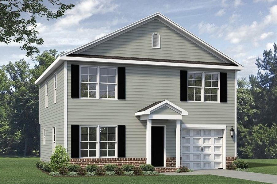 Representative exterior photo of a completed home built from the Dayton by Keystone Homes NC in The Wilcox, Greensboro, NC (Image 30).