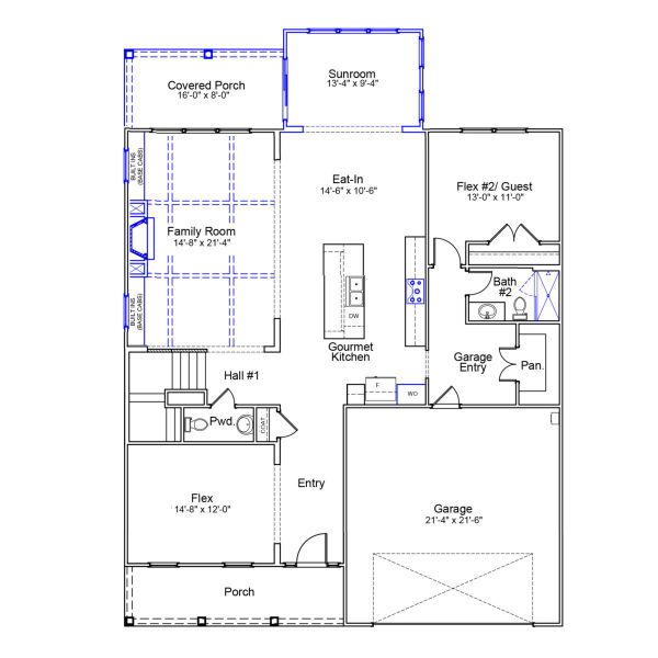 2D floor plan layout of this home in Scotts Hill Village, Wilmington, NC (Image 2). 2D floor plan layout of this home in Scotts Hill Village, Wilmington, NC (Image 2).