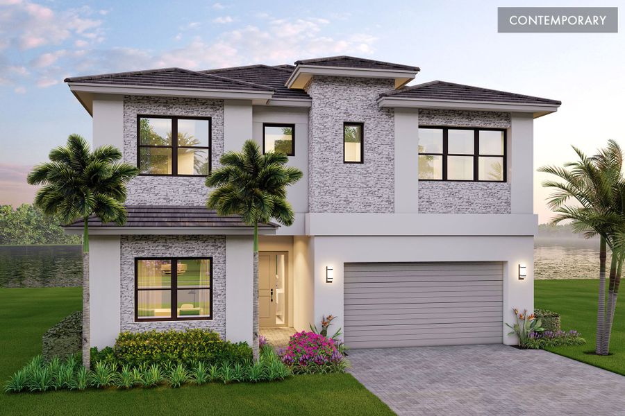 Representative exterior photo of a completed home built from the Capella by GL Homes in Apex at Avenir, Palm Beach Gardens, FL (Image 11). Representative exterior photo of a completed home built from the Capella by GL Homes in Apex at Avenir, Palm Beach Gardens, FL (Image 11).