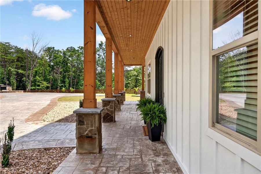 Exterior details and patio area of a home in , Dahlonega (Image 36).