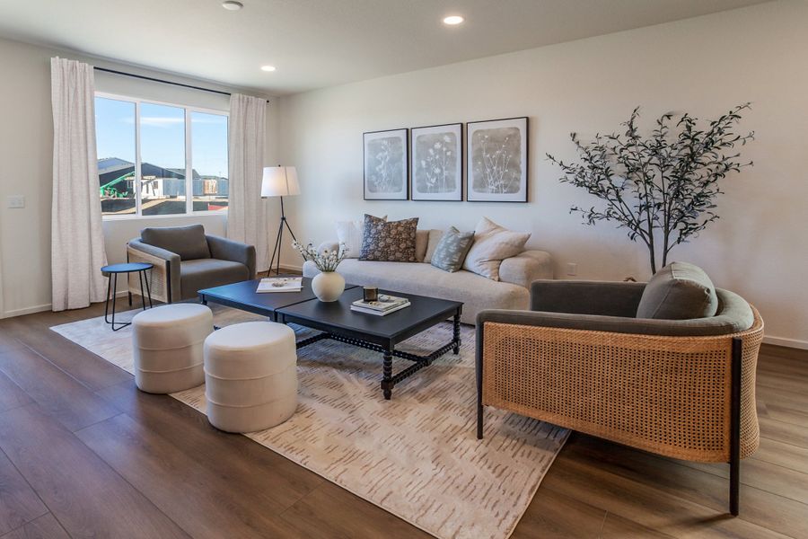 Representative furnished interior of a home built from the Armstrong by Hartford Homes in Bloom, Fort Collins (Image 27).