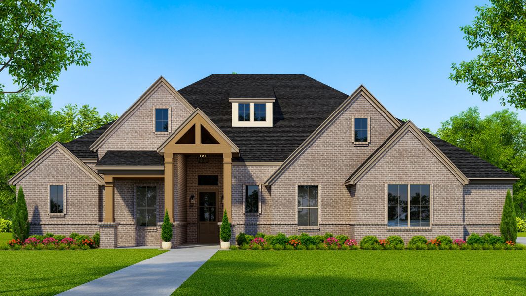 Representative exterior photo of a completed home built from the Connor by Our Country Homes in Sandstrom Ranch, Saginaw, TX (Image 10).