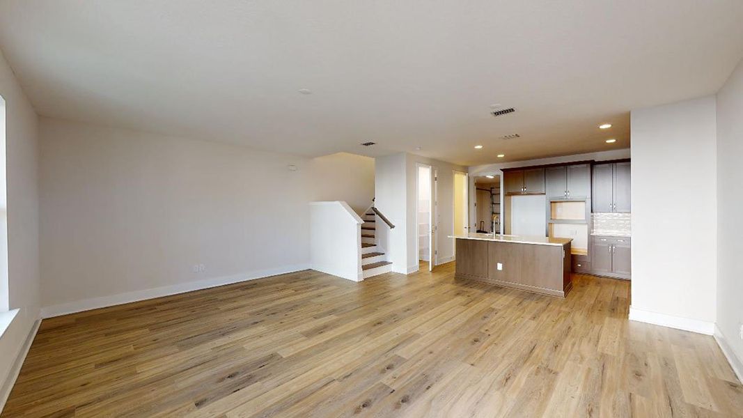 Representative unfurnished interior of a home built from the Deleon - D - Townhome Series by ICI Homes in West End at Town Center, Ponte Vedra (Image 7).