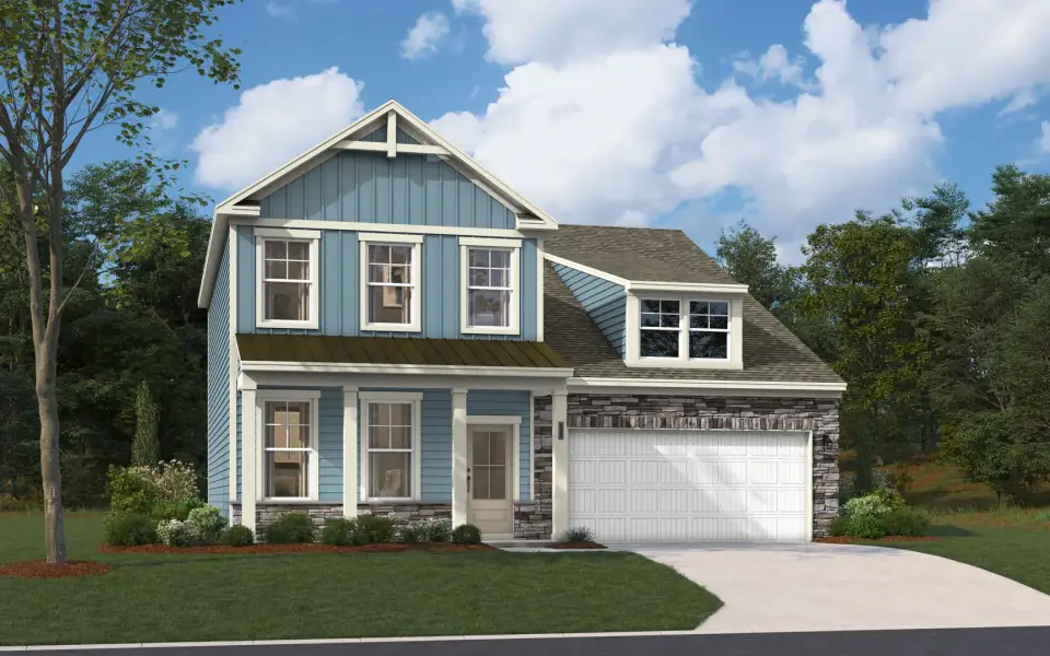 Representative exterior photo of a completed home built from the The Fenton by Stanley Martin Homes in Bell Meadows, Winnabow, NC (Image 22).