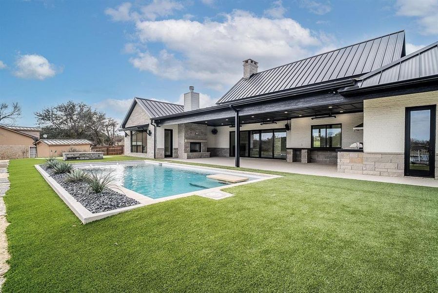 Exterior details and patio area of a home in , Graford (Image 23).