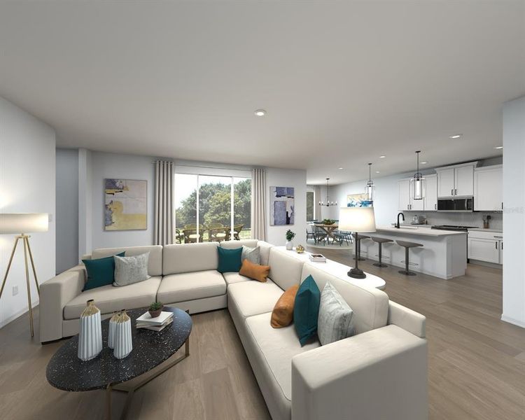 Furnished interior view inside a new home in Oakfield Trails - Signature Series, Parrish (Image 6). Furnished interior view inside a new home in Oakfield Trails - Signature Series, Parrish (Image 6).