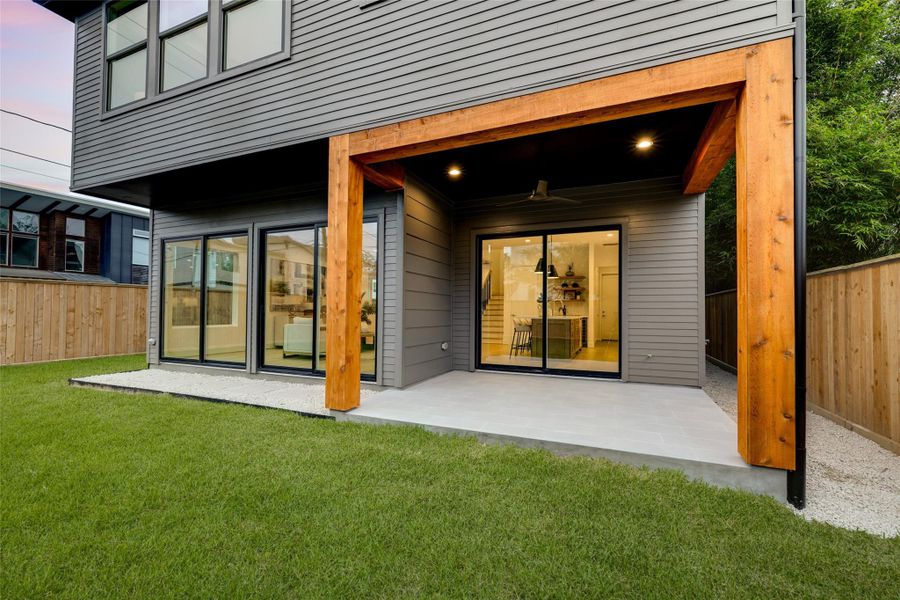 Exterior details and patio area of a home in , Houston (Image 4).
