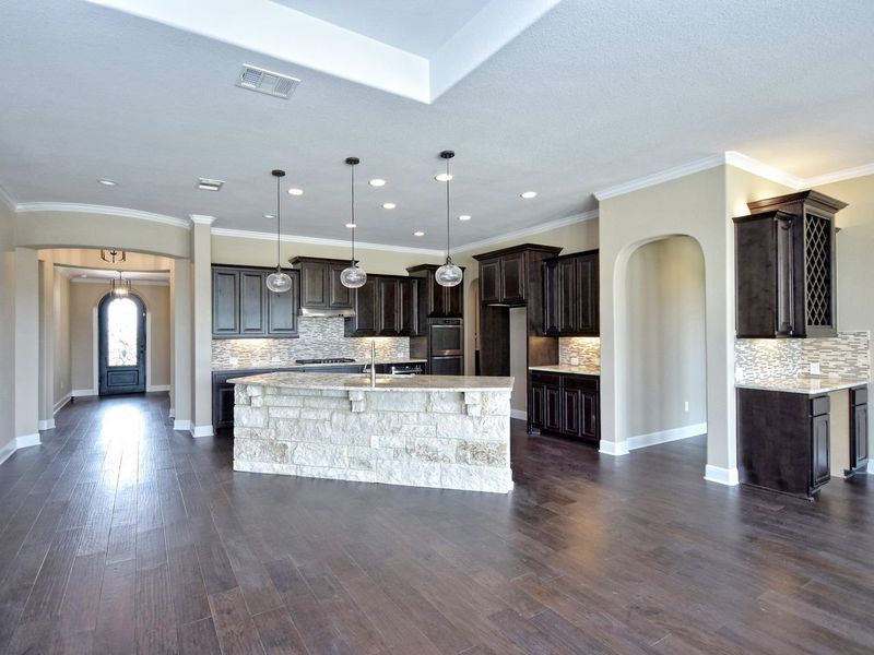Representative furnished interior of a home built from the Madera II by Giddens Homes in Scofield Farms Estates, Georgetown (Image 225).