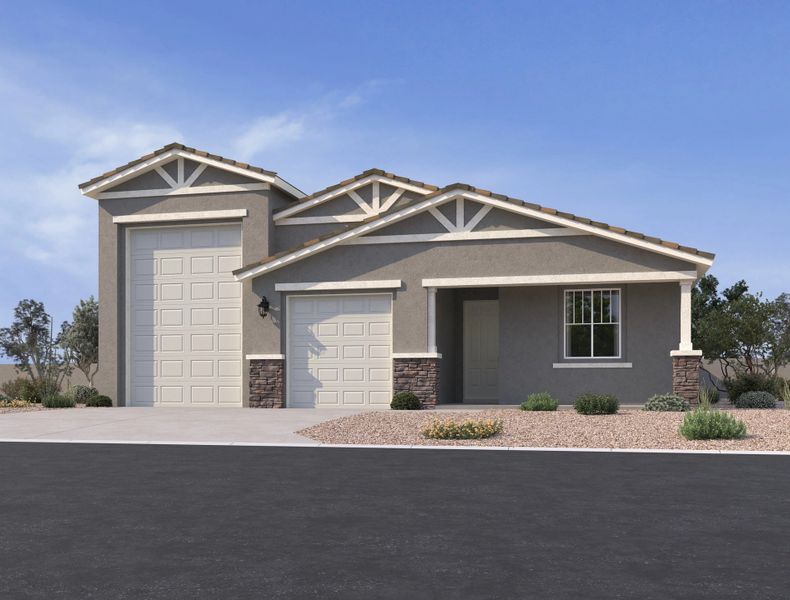 Opal RV plan. Elevation styles and colors may vary by community.