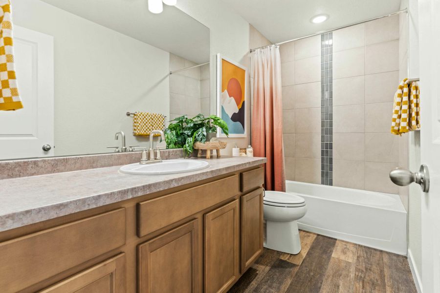 Furnished interior view inside a new home in The Trails at Aspen Ridge – Altitude Collection, Colorado Springs (Image 32). Furnished interior view inside a new home in The Trails at Aspen Ridge – Altitude Collection, Colorado Springs (Image 32).