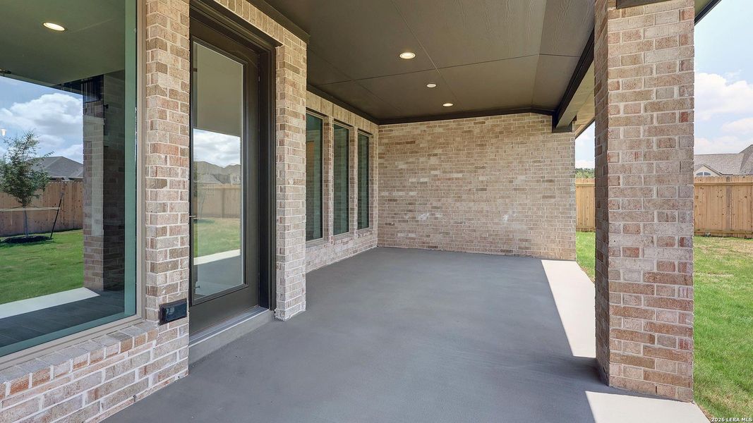 Exterior details and patio area of a home in Kallison Ranch, San Antonio (Image 19). Exterior details and patio area of a home in Kallison Ranch, San Antonio (Image 19).