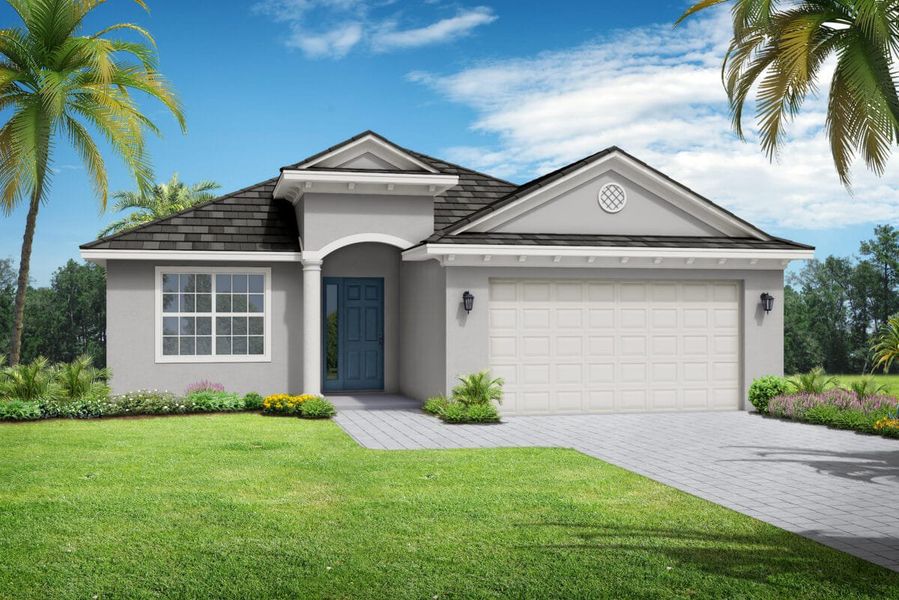 Representative exterior photo of a completed home built from the St. Thomas by Medallion Home in The Willows, Parrish, FL (Image 13).