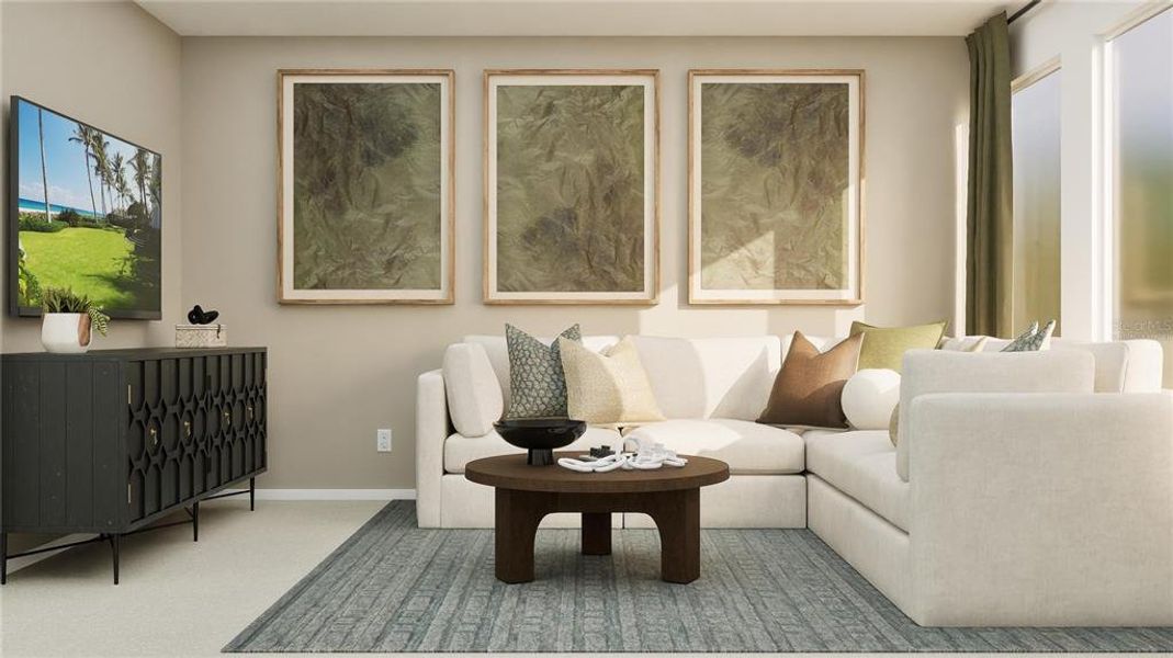 Furnished interior view inside a new home in Wellness Ridge: Eventide Collection, Clermont (Image 21). Furnished interior view inside a new home in Wellness Ridge: Eventide Collection, Clermont (Image 21).