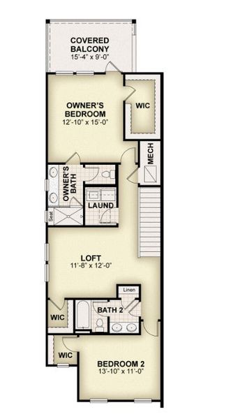 2D floor plan layout for the Franklin by Rockwell Homes in Harvest at Ovation - Townhomes, Winter Garden, FL (Image 42). 2D floor plan layout for the Franklin by Rockwell Homes in Harvest at Ovation - Townhomes, Winter Garden, FL (Image 42).