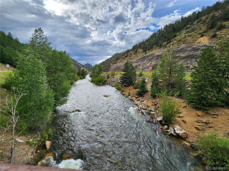 Clear Creek across from the home