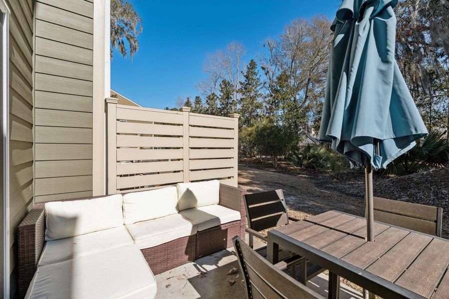 Exterior details and patio area of a home in , North Charleston (Image 27).