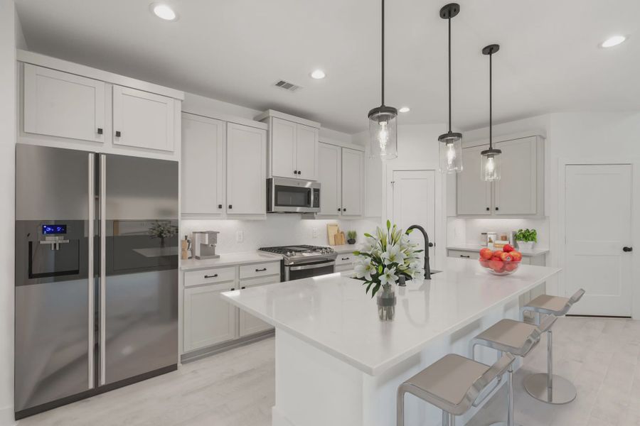 Furnished interior view inside a new home in The Woodlands Hills, Willis (Image 3).