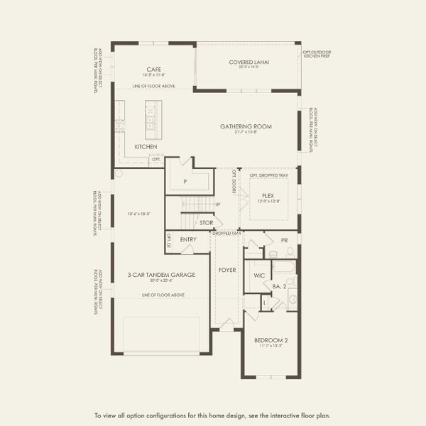 2D floor plan layout for the Scarlett by Pulte Homes in Avera, Orlando, FL (Image 5).