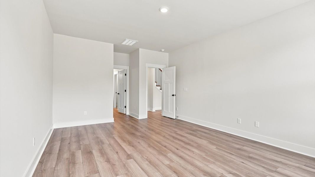 Tasteful primary suite featuring modern finishes and superior comfort near Downtown Spartanburg