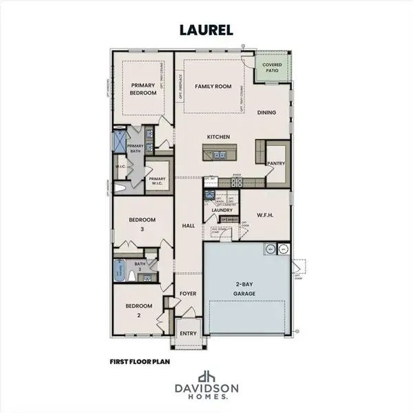 2D floor plan layout of this home in Kelly Preserve, Loganville, GA (Image 3).