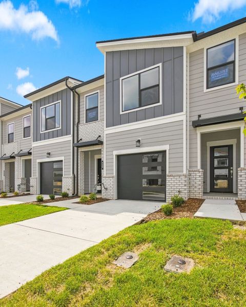 Front exterior of a new home in Nexus Townhomes, Gallatin, TN, highlighting curb appeal (Image 20).